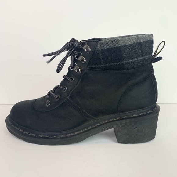 Dr. Martens Shoes - Dr Martens Frieda Hiker boot plaid trim